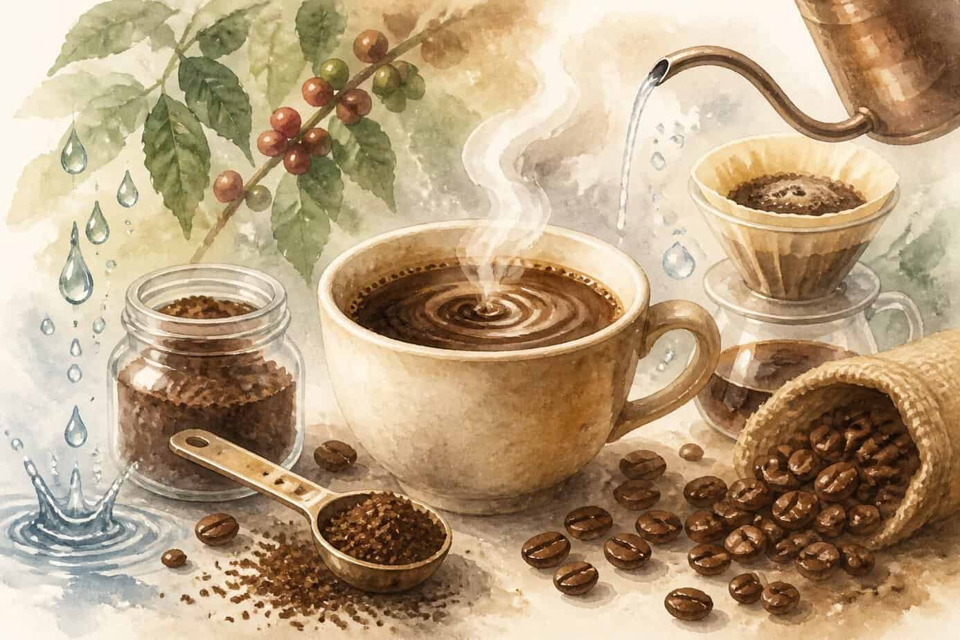قياس نسبة الكافيين في القهوة